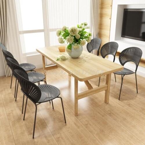 Nordic solid wood dining chair home modern minimalist sun chair designer makeup chair restaurant chair light luxury shell chair