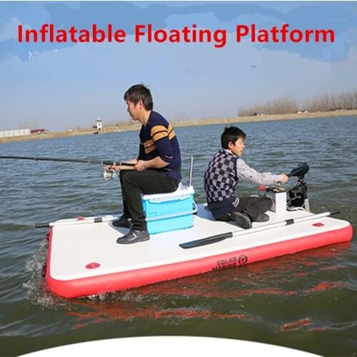 Solar Marine Water Inflatable Floating Platform Portable Fishing Boat Air Cushion Magic Carpet Flat Boat Folding