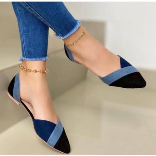 Fashion Women Flats Mixed Colors Ladies Loafers Pointed Toe Slip On Casual Sandals Comfortable Female Office Shoes flats shoes