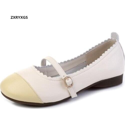 2021 New Spell Colors Soft Genuine Leather Shoes Fashion Casual Shoes Flat Soft Sole Comfortable Shoes Large Size Women Flats