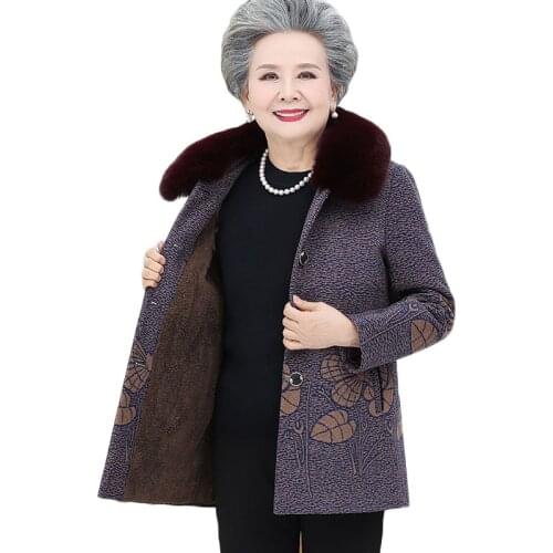 Winter Women Jacket Coat New Velvet Thickened Warm Cotton Parka Middle-aged Elderly Woolen Coat Plus Size 5XL Female Overcoat