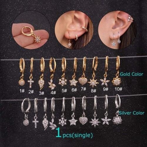 1pcs Dangle Tragus Cartilage Earrings Helix Pinna Tragus Piercing 9mm Inner Diameter