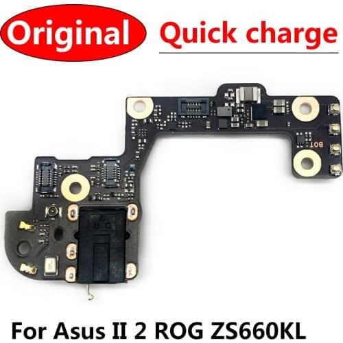 100% Original New For Asus II 2 ROG ZS660KL Microphone flex Cable Mic Connector With Earphone Headphone Jack Audio flex