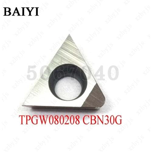 1P CBN Insert TPGW080208 CBN Diamond Insert Turning Blade for CNC Turning Tool Holder Lathe use tool TPGW 080208 cutter blade