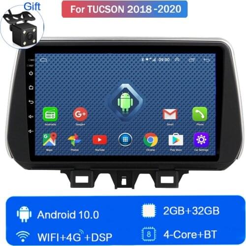 4G LTE Android 10 Car Multimedia Player Buletooth Stereo Mirror Link Autoradio For Hyundai Tucson 2018 2019 2020 GPS navigation
