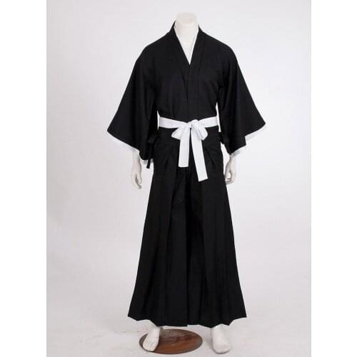 FREE SHIPPING Bleach Kurosaki Ichigo Robe Cloak Coat Japanese Anime Cosplay Halloween Costume