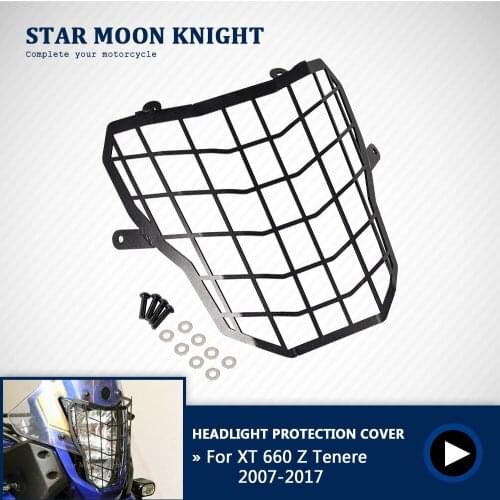 For Yamaha XT 660 Z Tenere XT660Z 2007-2017 2016 2015 2014 2013 2012 Motorcycle Headlight Guard Protector Cover Protection Grill