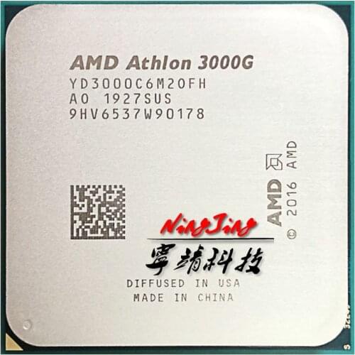 AMD Athlon 3000G X2 3000G 3.5 GHz Dual-Core Quad-Thread CPU Processor YD3000C6M2OFH Socket AM4