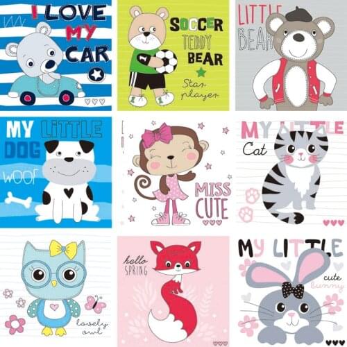 DAWNKNOW Cartoon Animal Rabbit Backdrop Photography Background Photocall Poster Children Tapestry Kids Party Photo Studio Custom