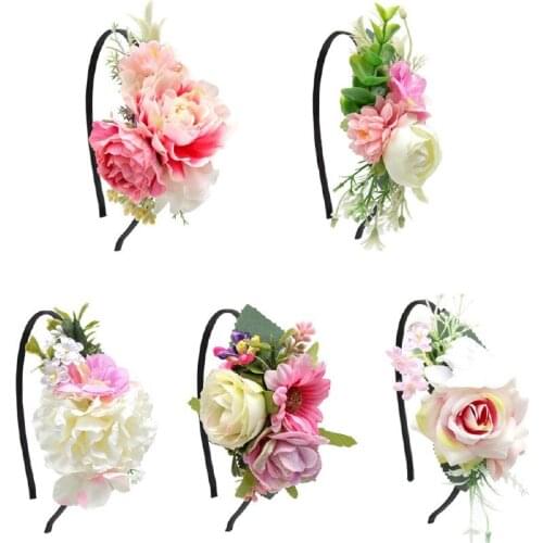 Hot sale models simulation head flower headband press hairpin wash face headband fashion female hairpin headdress