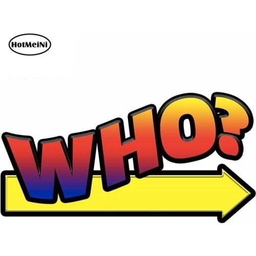 HotMeiNi 13cm x 6.7cm Funny Text WHO Car Stickers and Decals Personality Suitable for Any Flat Surface DIY Decoration