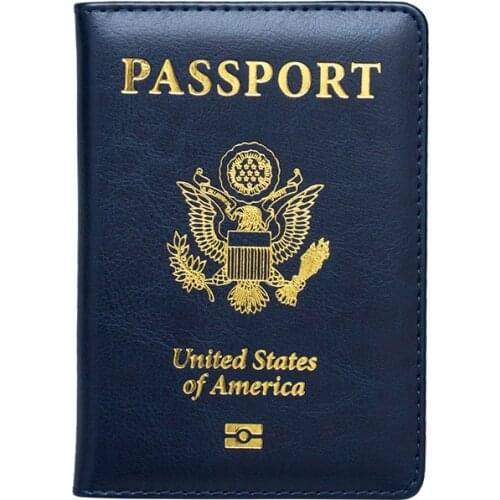 USA Women Mens Passport Cover United States America Passport Holder Case Travel Bank Card ID Card Holder Cash Business Wallet