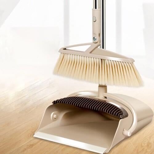 Long Handle Dustpan Broom Dustpan Suit Accessories Set Windproof Foldable Supplies Dustless Lazy Helper Extendable Broom