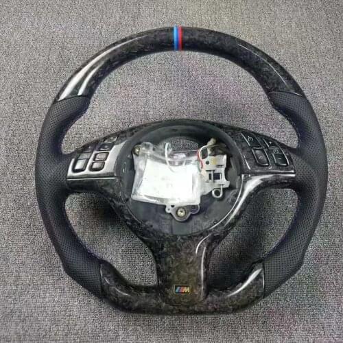 Forged Cuatomized Racing Carbon Fiber Sports Steering Wheel Alcantara Compatible for BMW M3/M4/M5 2006-2009