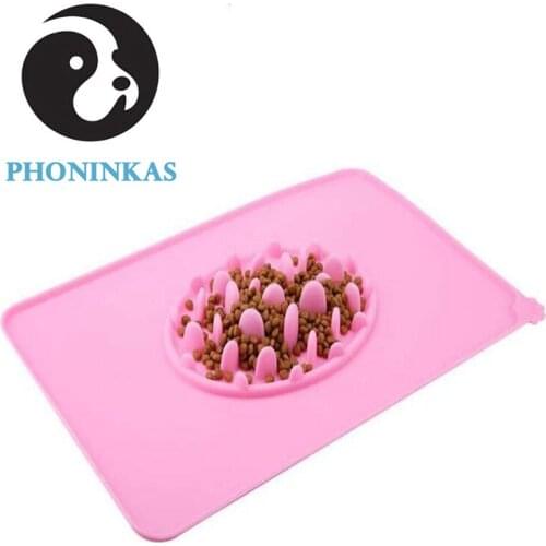 Pet Bowl Mat Dog Feeding Food Dish Silicone Puppy Slow Down Eating Feeder Dish For Dogs Supplies