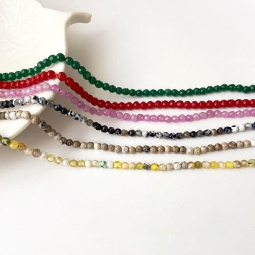 3.5mm natural agate color special stone straight hole mini beads homemade bracelet diy necklace whole beaded