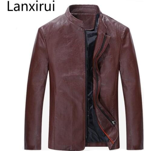 Plus Size 5xl New Fashion Men Faux Leather Jackets Men Coat Slim Fit Brand Red Suede Jackets Jaqueta De Couro Masculina Mj329
