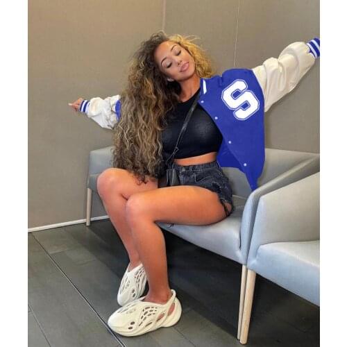 2021 New Coat Ladies And Jacket Couple Tops College Style Coat Ladies Tops Female Cardigan High Quality Baseball Uniform