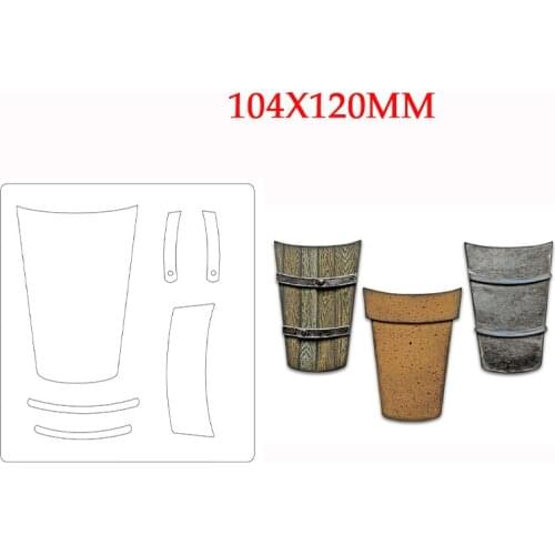 2021 New Christmas Flowerpot Metal Cutting Dies For DIY Embossing Decoration Greeting Card Background Paper Scrapbooking