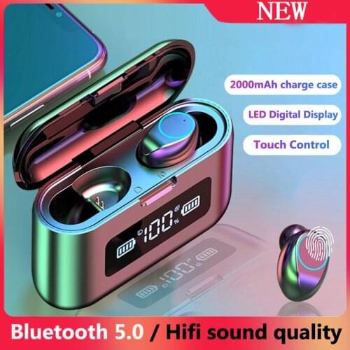 2021 New F9-281 Wireless Bluetooth-compatible Headset Can Charge Mobile Phones With 2200 MAh Charging Bay Sports Muic Eadphones