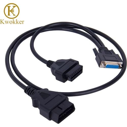 NEW Universal OBD2 Connector Cable 15 to 16Pin OBDII Y Adapter Connector Extension Cable Auto Diagnostic Tool