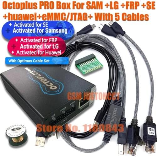 Octoplus/octopus box for samsung & Lg & SE + Frp activation repair unlock flash For Sam huawei Motorola+5cables(optimus cable)