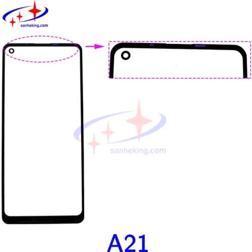 A21 front glass with oca installed for samsung 10PCS