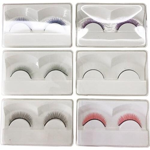 One Pair 4D BJD doll eyelashes with 8 different colors black, brown, white, blue, red, yellow, purple and green doll accessories