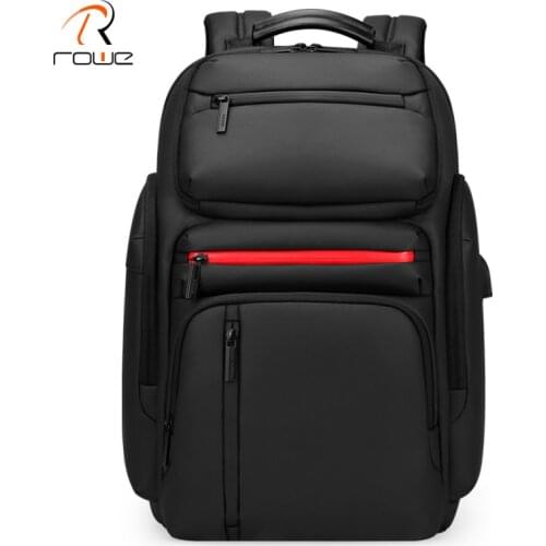 Rowe 2020 New Fashion Men Business Multi Function Anti-Theft Backpack 15.6 Inch Laptop Bag USB Charging Waterproof Travel Bag