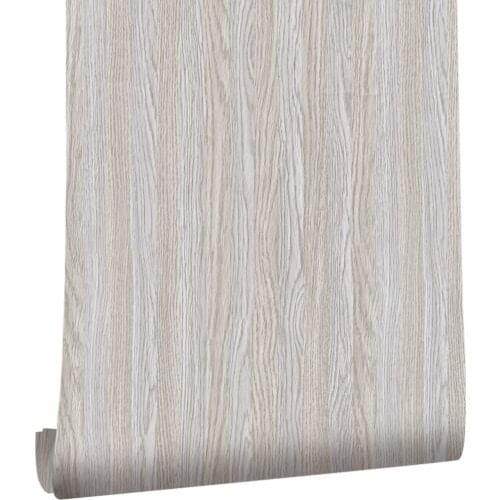Wood Contact Paper Self-Adhesive Wood PVC Wallpaper Vinyl Gray Waterproof Easy to Clean Desktop Renovation Decoration Sticker