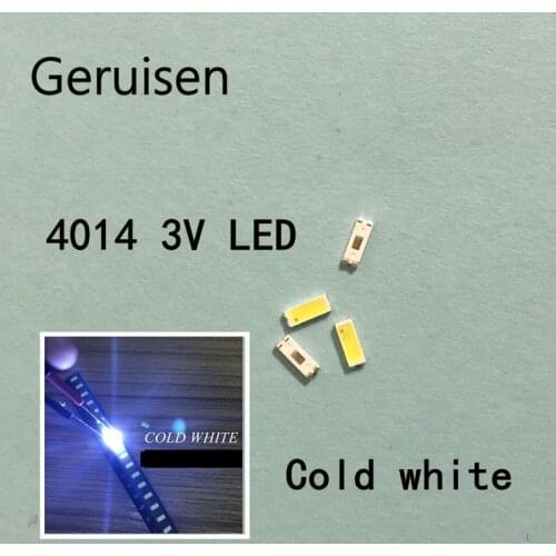 EVERLIGHT 100piece/lot for Maintenance LED LCD TV backlight Article lamp SMD LEDs 3V 4014 60MA Cold white light emitting 4D