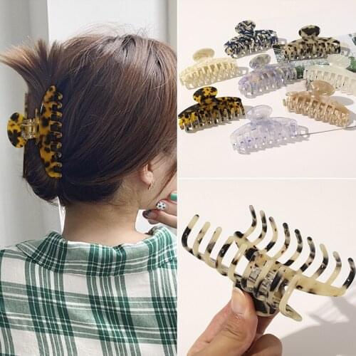 Woman Acetate Leopard Hair Claws Ladies Hairpins Hairpins Hairgrip Headwear Hair Accessories Barrettes Ladies Hair Clips