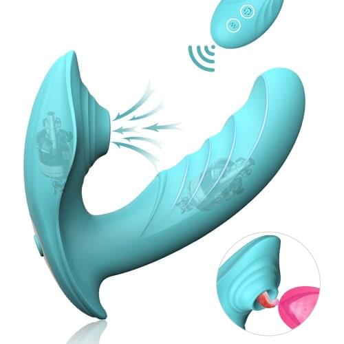 Remote Control Dildo Vibrator Clitoral Tongue Licking Massager G-spot Vaginal Stimulator Sex Machine Pussy Adult Toys for Couple