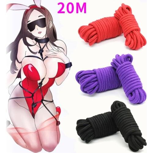 20M Cotton Bondage Ropes Soft Shibari Couple Erotic Props BDSM Binding Adult Games Slave Bed Restraint Flog Sex Toys Woman