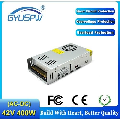 42V 9.5A 400W switching power supply Driver ac to dc transformer AC 110V 220V input for Stepping motor engraving machine