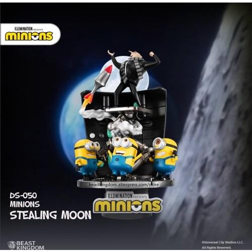 Beast kingdom NEW Dream Featured Despicable Me Minions Steal the moon Decoration Gift Figure Collection garage kit toy