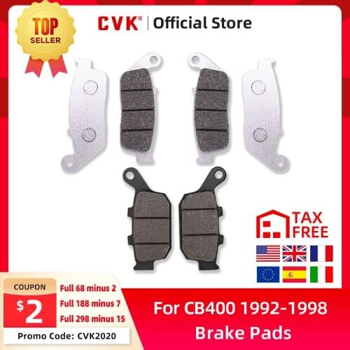 CVK Front and rear Brake Pads Disc Pad Disks FOR Honda CB400 1992-1998 CB-1 Magen Accessories