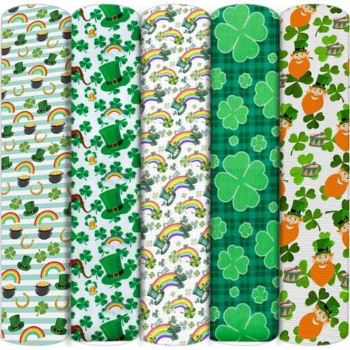 David accessories 50*145cm/20*33cm St. Patricks Polyester Cotton FabricFor Tissue Kids Home Textile for Sewing Doll Craft,c14001