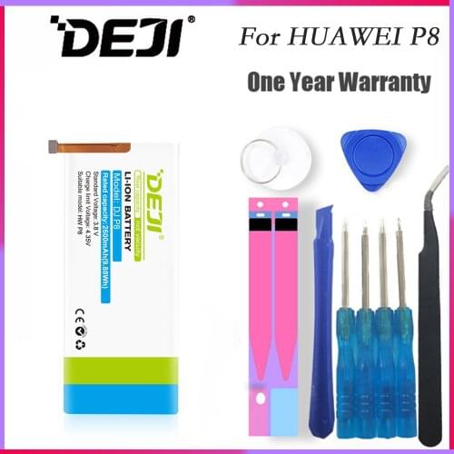 DEJI For HUAWEI P8 Lithium Polymer Battery Real Capacity 2600mAh Internal Bateria Replacement battery High Quality HB3447A9EBW