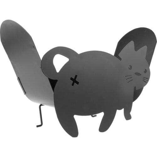 Cat Toilet Paper Roll Holder Metal Free Standing Bathroom Tissue Storage Hold 5-7 Rolls