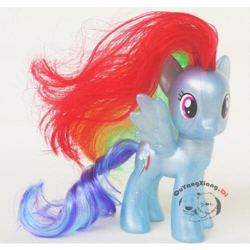 P8-046 Action Figures 8cm Little Cute Horse Model Doll Rainbow Dash Brilliant Anime Toys for Children
