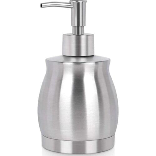 Stainless Steel Countertop Soap Dispenser Prime 390 Ml Liquid Bottle for Kitchen & Bathroom Hand Dish Lotion