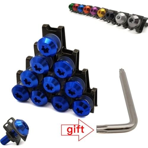 For Yamaha MT10 mt 07 09 10 mt-07mt-09 mt-10 FZ07 FZ09 Universal Motorcycle Fairing Body Bolts Scooter Clips Screw Nuts M6