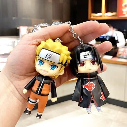 Anime Naruto Figures Naruto Keychain Uzumaki Kakashi Uchiha Sasuke Hatake Ltachi Action Figure Accessories Pendant Kids Toy Gift