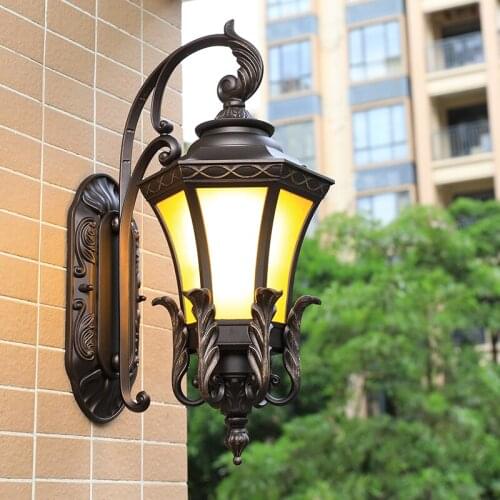 European style outdoor waterproof courtyard door American villa garden post Outdoor wall lamp LO81011