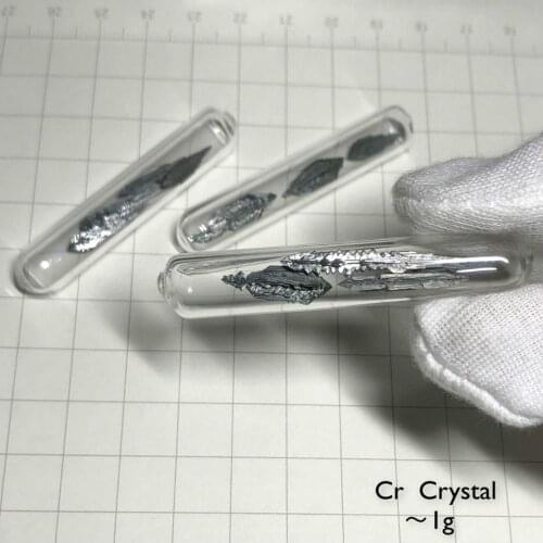 Cr 24 Chromium 99,9% 1 grams Chromium Crystal in glass vial