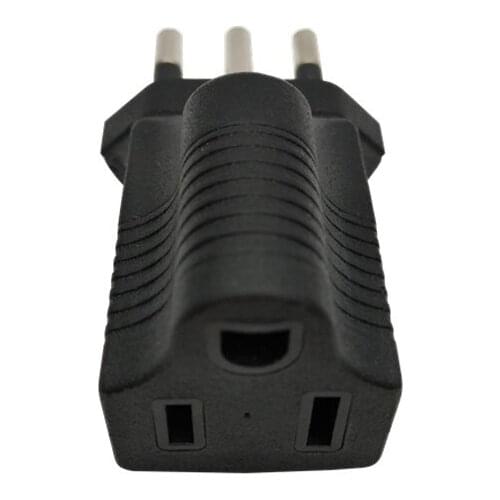 Italy 3Pin Male To Nema 5-15R USA 3 Pin Female Adapter US 3 Prong to Italy Travel Plug Connector