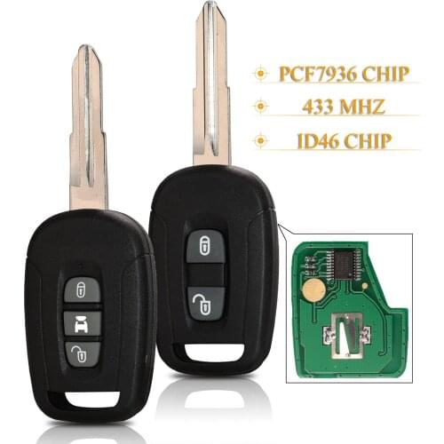 Kutery 5pcs 2/3 Buttons Replacement Smart Remote Car Key Fob 434Mhz ID46 Pcf7936 Chip For Chevrolet Captiva Opel Antara