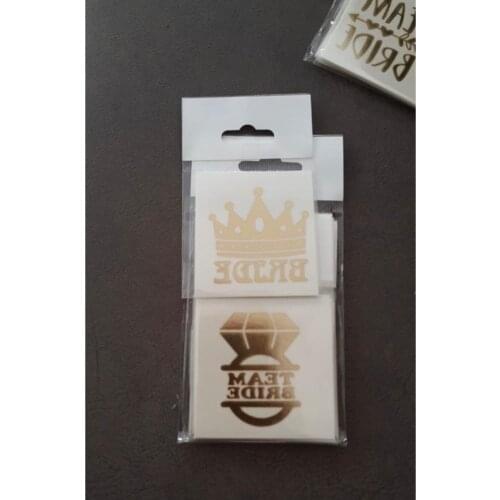 Crown Bachelorette Tattoo Set wedding bride mariage хна henna