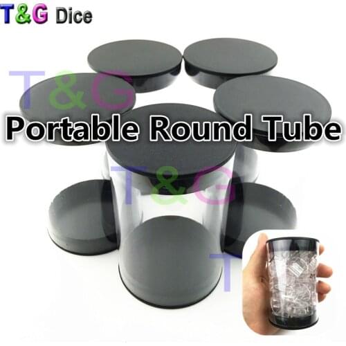 Creative Top Quality Clear Portable Storage Plastic Tube for DND RPG Board Game Dice Packing